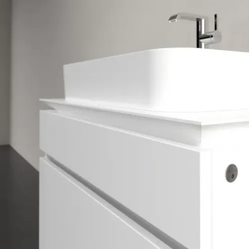 Villeroy & Boch Legato Тумба под раковину, с подсветкой, 2 выдвижных ящика, 800 x 550 x 500 mm, White Matt / White Matt B754L0MS