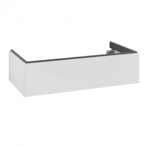Villeroy & Boch Antao Тумба под раковину, с подсветкой, 1 выдвижной ящик, 988 x 256 x 493 mm, лицевая поверхность без текстурированной отделки, Glossy White Lacquer L02000GF