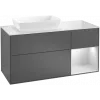 Villeroy & Boch Finion Тумба под раковину, с подсветкой, 3 выдвижных ящика, 1200 x 603 x 501 mm, Silk Grey Matt Lacquer / Silk Grey Matt Lacquer G811HJHJ
