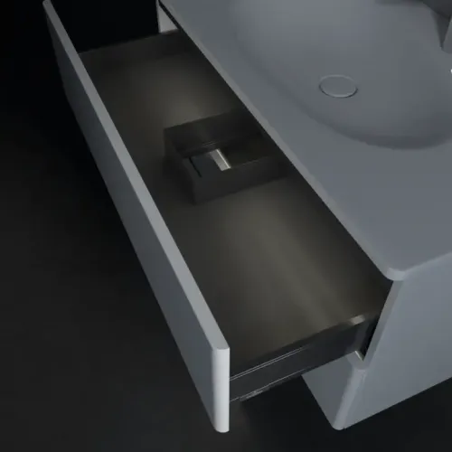 Villeroy & Boch Antao Тумба под раковину, с подсветкой, 2 выдвижных ящика, 988 x 504 x 496 mm, лицевая поверхность без текстурированной отделки, Glossy White Lacquer L05000GF