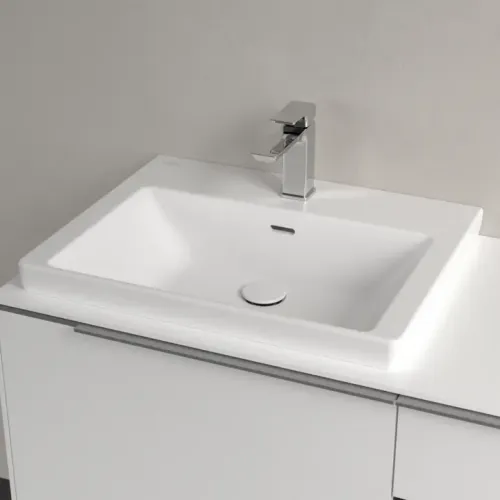 Villeroy & Boch Subway 3.0 Pаковина, 600 x 470 x 165 mm, Stone White CeramicPlus, с переливом, шлифованный 4A706GRW