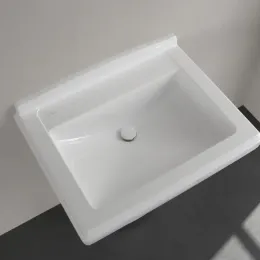 Villeroy & Boch Hommage Pаковина, 750 x 580 x 200 mm, Альпийский белый CeramicPlus, с переливом 7101A1R1