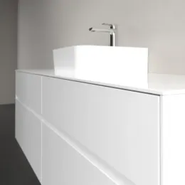 Villeroy & Boch Collaro Тумба под раковину, с подсветкой, 4 выдвижных ящика, 1600 x 548 x 500 mm, Glossy White / Glossy White C104B0DH