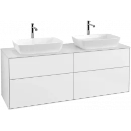 Villeroy & Boch Finion Тумба под раковину, 4 выдвижных ящика, 1600 x 603 x 501 mm, Glossy White Lacquer F84100GF