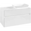 Villeroy & Boch Collaro Тумба под раковину, с подсветкой, 2 выдвижных ящика, 1000 x 548 x 500 mm, Glossy White / Glossy White C111B0DH