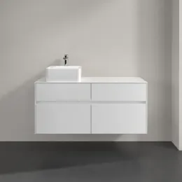 Villeroy & Boch Collaro Тумба под раковину, с подсветкой, 4 выдвижных ящика, 1200 x 548 x 500 mm, Glossy White / Glossy White C042B0DH