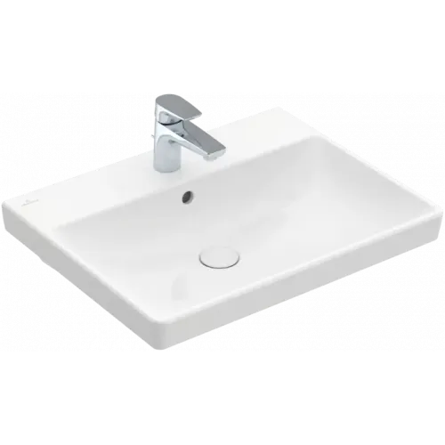 Villeroy & Boch Avento Pаковина, 600 x 470 x 180 mm, Альпийский белый CeramicPlus, с переливом 415860R1