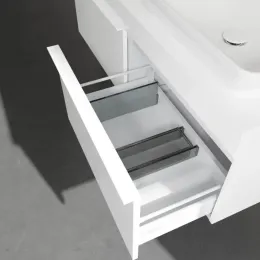 Villeroy & Boch Venticello Тумба под раковину, 2 выдвижных ящика, 1257 x 436 x 502 mm, Glossy White / Glossy White A94902DH