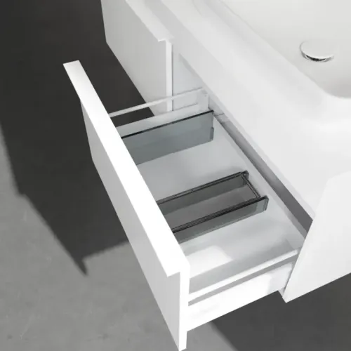 Villeroy & Boch Venticello Тумба под раковину, 2 выдвижных ящика, 1257 x 436 x 502 mm, Glossy White / Glossy White A94902DH