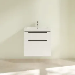 Villeroy & Boch Subway 2.0 Тумба под раковину, 2 выдвижных ящика, 637 x 590 x 454 mm, Glossy White A91000DH