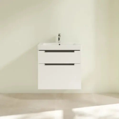 Villeroy & Boch Subway 2.0 Тумба под раковину, 2 выдвижных ящика, 637 x 590 x 454 mm, Glossy White A91000DH