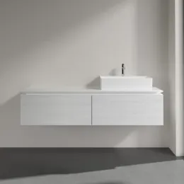 Villeroy & Boch Legato Тумба под раковину, 2 выдвижных ящика, 1600 x 380 x 500 mm, White Wood / White Wood B67400E8