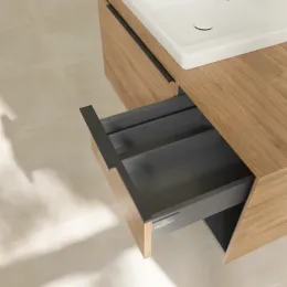 Villeroy & Boch Subway 3.0 Тумба под раковину, с подсветкой, 2 выдвижных ящика, 1001 x 423 x 516 mm, Oak Kansas / Oak Kansas C572L1RH