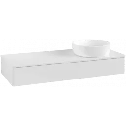 Villeroy & Boch Antao Тумба под раковину, 1 выдвижной ящик, 1200 x 190 x 500 mm, лицевая поверхность без текстурированной отделки, Glossy White Lacquer / Glossy White Lacquer K12010GF
