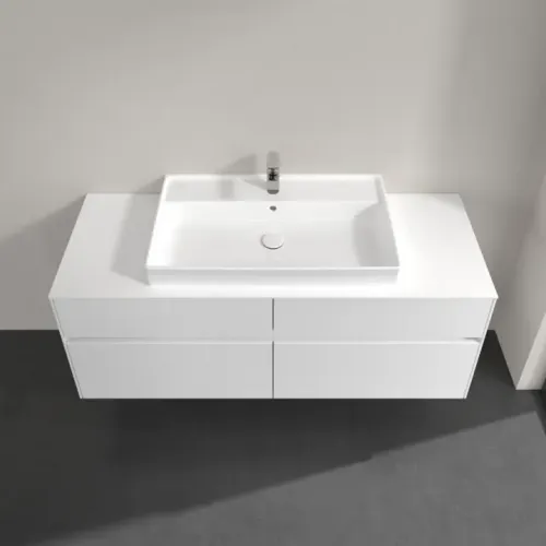 Villeroy & Boch Collaro Тумба под раковину, 4 выдвижных ящика, 1400 x 548 x 500 mm, Glossy White / Glossy White C08800DH