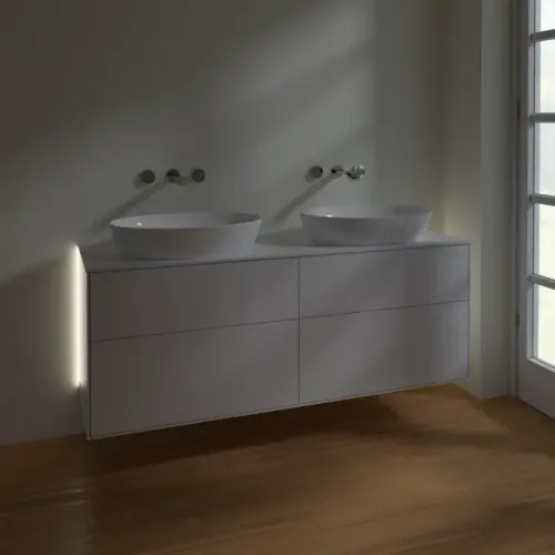 Villeroy & Boch Finion Тумба под раковину, с подсветкой, 4 выдвижных ящика, 1600 x 603 x 501 mm, Glossy White Lacquer GA8100GF