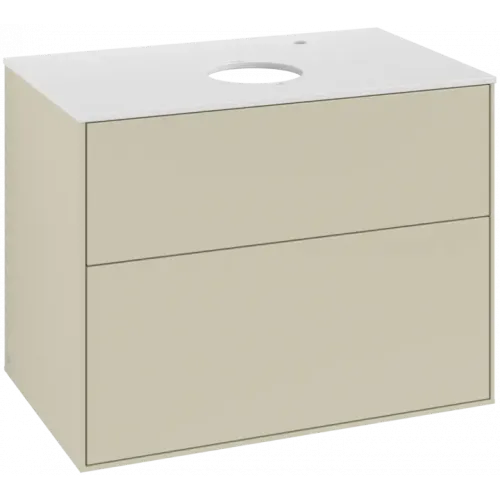 Villeroy & Boch Finion Тумба под раковину, 2 выдвижных ящика, 800 x 603 x 501 mm, Silk Grey Matt Lacquer F87100HJ