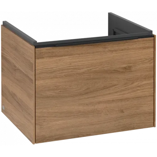 Villeroy & Boch Subway 3.0 Тумба под раковину, с подсветкой, 1 выдвижной ящик, 572 x 429 x 478 mm, Oak Kansas C577L1RH
