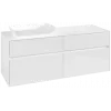 Villeroy & Boch Collaro Тумба под раковину, с подсветкой, 4 выдвижных ящика, 1400 x 548 x 500 mm, Glossy White / Glossy White C117B0DH