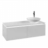 Villeroy & Boch Legato Тумба под раковину, с подсветкой, 2 выдвижных ящика, 1200 x 380 x 500 mm, Glossy White / Glossy White B581L0DH