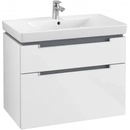 Villeroy & Boch Subway 2.0 Тумба под раковину, 2 выдвижных ящика, 787 x 590 x 449 mm, Glossy White A91400DH