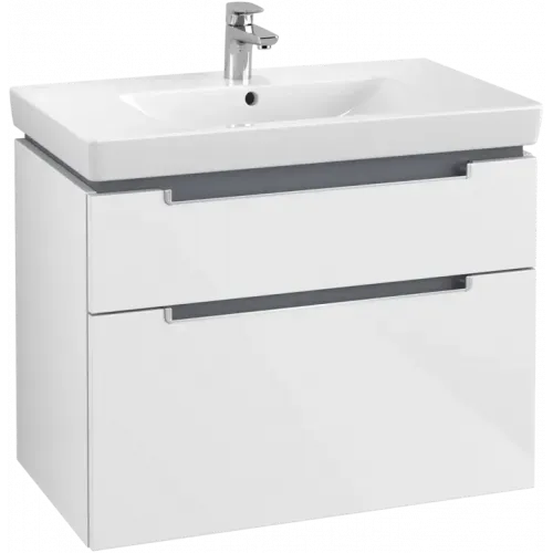Villeroy & Boch Subway 2.0 Тумба под раковину, 2 выдвижных ящика, 787 x 590 x 449 mm, Glossy White A91400DH