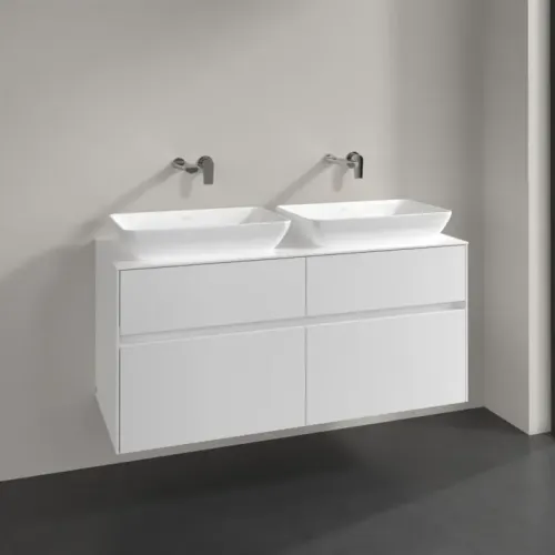 Villeroy & Boch Collaro Тумба под раковину, 4 выдвижных ящика, 1200 x 548 x 500 mm, Glossy White / Glossy White C11500DH
