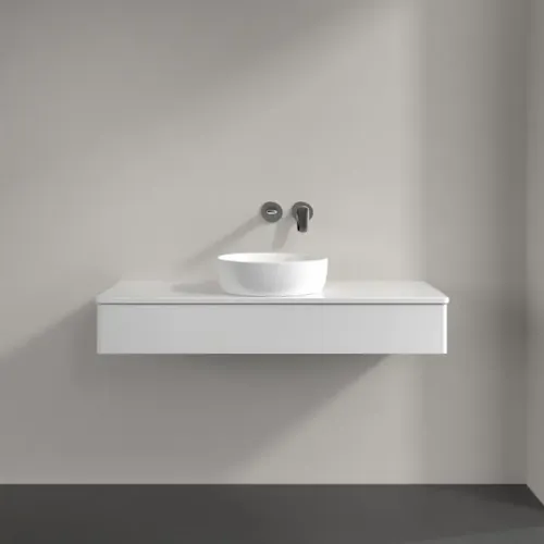 Villeroy & Boch Antao Тумба под раковину, 1 выдвижной ящик, 1200 x 190 x 500 mm, лицевая поверхность без текстурированной отделки, Glossy White Lacquer / Glossy White Lacquer K10010GF