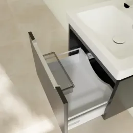 Villeroy & Boch Subway 2.0 Тумба под раковину, 1 выдвижной ящик, 537 x 420 x 423 mm, Black Matt Lacquer A68600PD