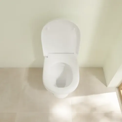 Villeroy & Boch O.novo Унитаз с вертикальным смывом, напольный, Альпийский белый CeramicPlus 565710R1