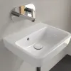 Villeroy & Boch O.novo Раковина компактная, 450 x 370 x 160 mm, Альпийский белый, с переливом, задняя сторона и нижняя сторона шлифованные 43444J01
