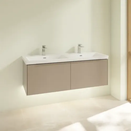 Villeroy & Boch Subway 3.0 Тумба под раковину, с подсветкой, 2 выдвижных ящика, 1272 x 429 x 478 mm, Taupe C567L2VM