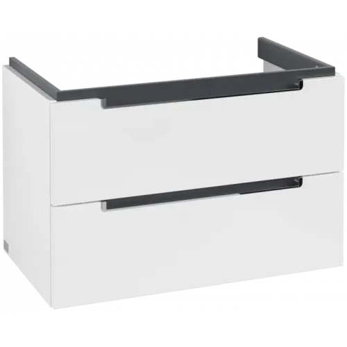 Villeroy & Boch Subway 2.0 Тумба под раковину, 2 выдвижных ящика, 787 x 520 x 449 mm, Glossy White A69610DH