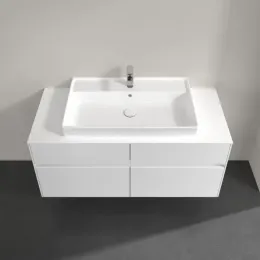 Villeroy & Boch Collaro Тумба под раковину, 4 выдвижных ящика, 1200 x 548 x 500 mm, Glossy White / Glossy White C08700DH