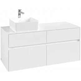 Villeroy & Boch Collaro Тумба под раковину, 4 выдвижных ящика, 1200 x 548 x 500 mm, Glossy White / Glossy White C04200DH