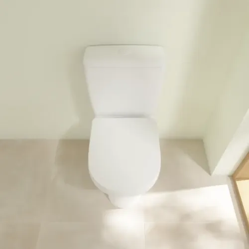 Villeroy & Boch O.novo Унитаз-компакт с открытым смывным краем Compact, напольный, Альпийский белый 5689R001