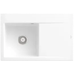 Villeroy & Boch Subway Style 45 Мойка, включая Комплект слива с ручным управлением, выкл Керамика, 780 x 510 mm, Альпийский белый CeramicPlus 334801R1