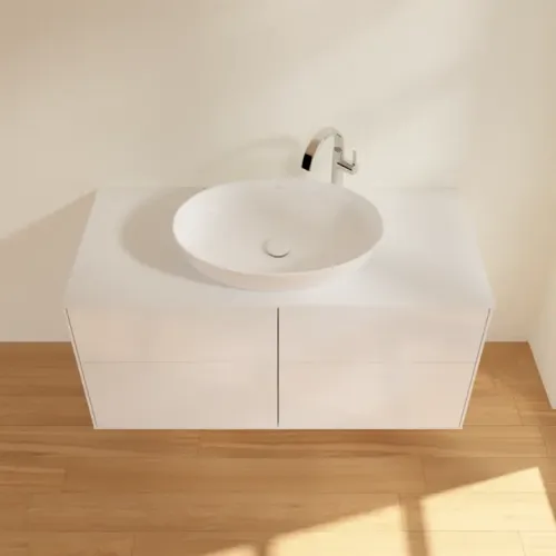 Villeroy & Boch Finion Тумба под раковину, с подсветкой, 4 выдвижных ящика, 1200 x 603 x 501 mm, Glossy White Lacquer G91100GF