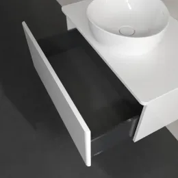 Villeroy & Boch Antao Тумба под раковину, с подсветкой, 1 выдвижной ящик, 800 x 360 x 500 mm, лицевая поверхность без текстурированной отделки, Glossy White Lacquer / Glossy White Lacquer L30010GF