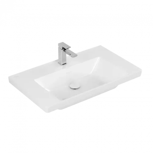 Villeroy & Boch Subway 3.0 Pаковина для установки на тумбу, 800 x 470 x 165 mm, Альпийский белый CeramicPlus, без перелива 4A7081R1