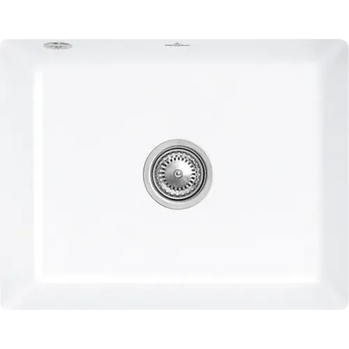 Villeroy & Boch Subway 60 SU Мойка под столешницу, включая Комплект слива с эксцентриком, выкл Керамика, 545 x 440 mm, Snow White CeramicPlus 331002KG
