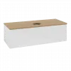 Villeroy & Boch Antao Тумба под раковину, с подсветкой, 1 выдвижной ящик, 1200 x 360 x 500 mm, лицевая поверхность без текстурированной отделки, Glossy White Lacquer / Honey Oak L32051GF
