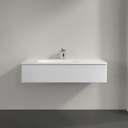 Villeroy & Boch Antao Тумба под раковину, с подсветкой, 1 выдвижной ящик, 1188 x 256 x 493 mm, лицевая поверхность без текстурированной отделки, Glossy White Lacquer L03000GF