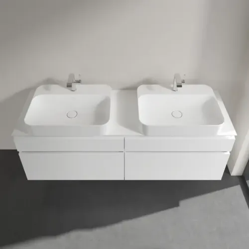 Villeroy & Boch Legato Тумба под раковину, 4 выдвижных ящика, 1600 x 550 x 500 mm, Glossy White / Glossy White B76800DH