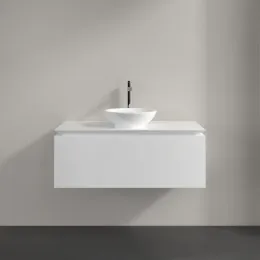 Villeroy & Boch Legato Тумба под раковину, 1 выдвижной ящик, 1000 x 380 x 500 mm, Glossy White / Glossy White B57100DH