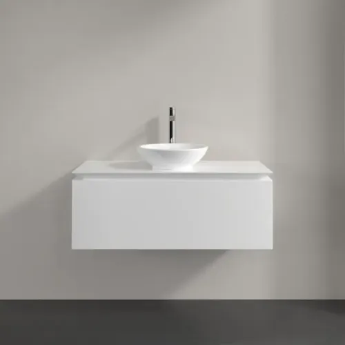 Villeroy & Boch Legato Тумба под раковину, 1 выдвижной ящик, 1000 x 380 x 500 mm, Glossy White / Glossy White B57100DH
