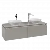 Villeroy & Boch Legato Тумба под раковину, 2 выдвижных ящика, 1400 x 380 x 500 mm, Soft Grey / Soft Grey B59100VK