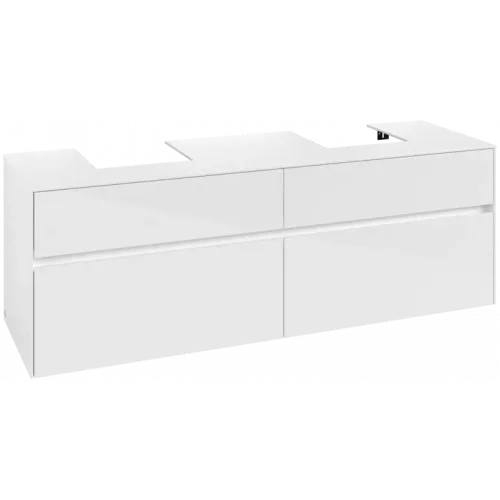 Villeroy & Boch Collaro Тумба под раковину, 4 выдвижных ящика, 1600 x 548 x 500 mm, Glossy White / Glossy White C10700DH
