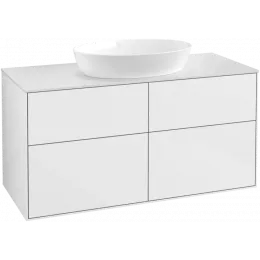 Villeroy & Boch Finion Тумба под раковину, с подсветкой, 4 выдвижных ящика, 1200 x 603 x 501 mm, Glossy White Lacquer GA3100GF