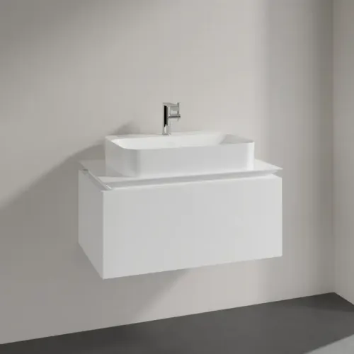 Villeroy & Boch Legato Тумба под раковину, 1 выдвижной ящик, 800 x 380 x 500 mm, Glossy White / Glossy White B75300DH